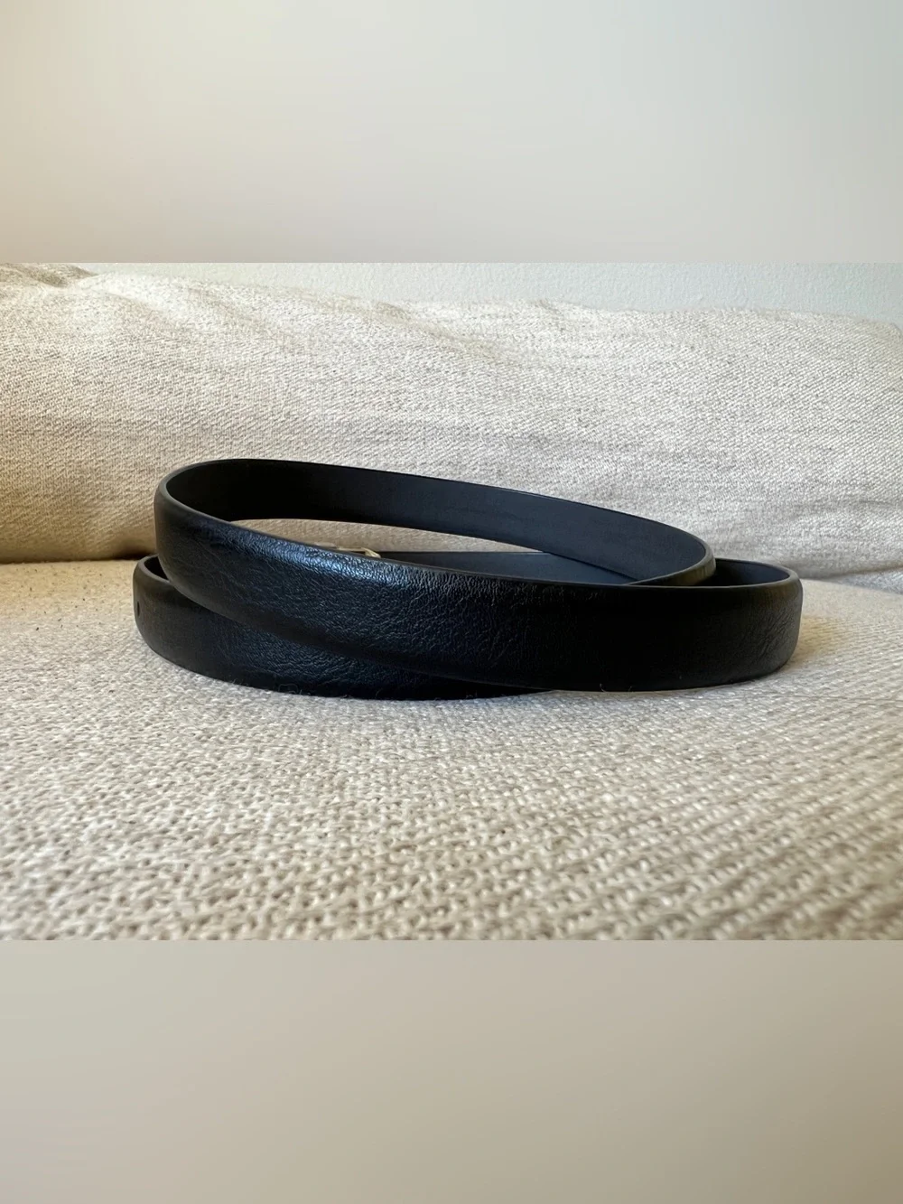 Vintage women's thin black belt western w Silver Hardware size L / XL Waist W36